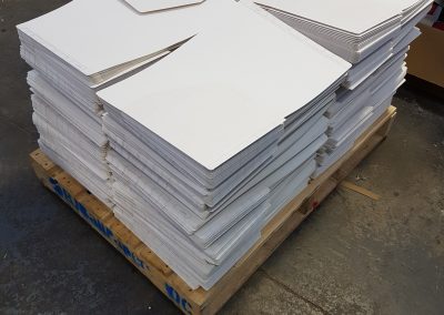Folders with reinforced glued tabs.